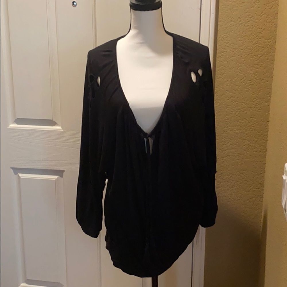 Black Long Sleeve Sweater - Carmen XL